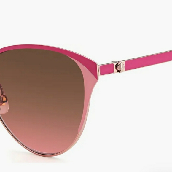 NWT Kate Spade IANNA Rose Gold Cat Eye Frame/Brown Pink Sunglasses🤎💖 - Picture 4 of 10